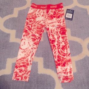 Nike Orange/White Tie-Dye Leggings